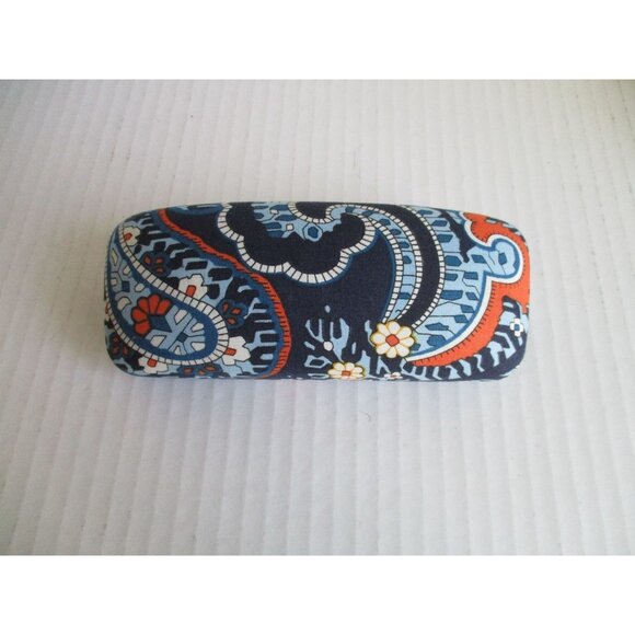 *Vera Bradley Blue Orange Eyeglass Case Paisley Fabric - Picture 2 of 6